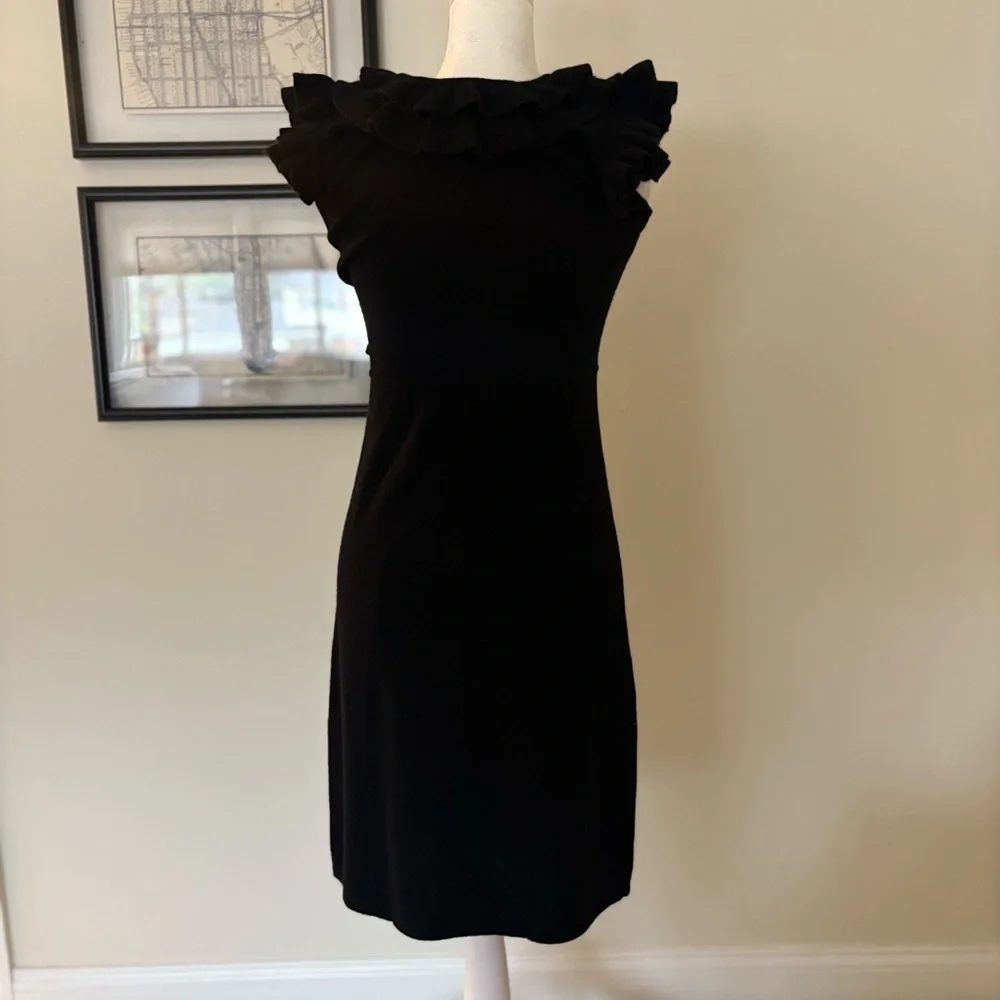 EUC - Chelsea & Theodore 100% Cashmere Little Black Dress – Size 6 - Picture 6 of 6
